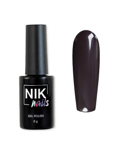 Гель лак для ногтей темного плотного оттенка Dark Nik nails