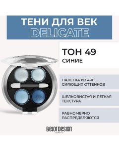 Тени 4-х цветные Delicate Belor design