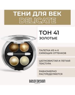 Тени 4-х цветные Delicate Belor design