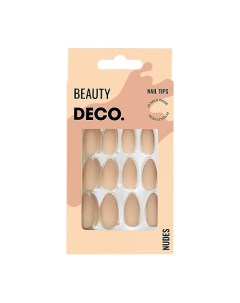 Набор накладных ногтей NUDES cream almond Deco.