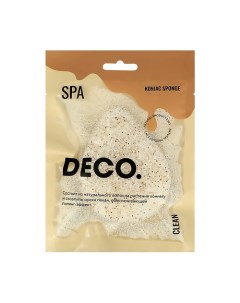 Спонж из конняку CLEAN 2 в 1 с пилинг эффектом Deco.