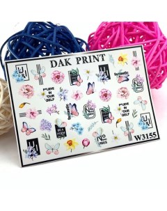 Слайдер дизайн для ногтей W3155 Dak print