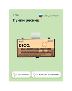 Пучки ресниц с плоским основанием в форме галочки 120.0 Deco.