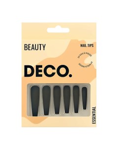 Набор накладных ногтей с клеевыми стикерами BEAUTY essential cruel black Deco.