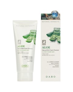 Пенка для умывания c экстрактом алоэ Aloe Natural Rich Foam Cleanser Dabo