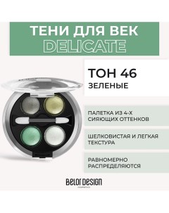 Тени 4-х цветные Delicate Belor design