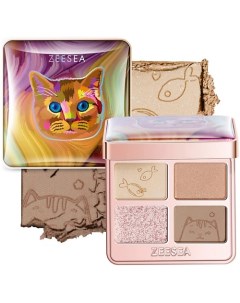 Тени для век Tipsy Kitty Eyeshadow Quad Zeesea