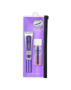 Набор водостойкая тушь для ресниц + ремувер Lash Correcting Mascara Define Volume Holika holika