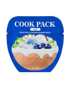 Маска для лица увлажняющая и охлаждающая Cook Pack Ice Moisture & Cooling Rubber Mask Ettang