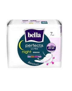 Прокладки ультратонкие Perfecta Ultra Night silky drai 7.0 Bella