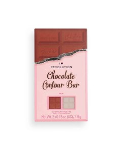 Палетка для контурирования: бронзер и хайлайтер CHOCOLATE CONTOUR BAR I heart revolution