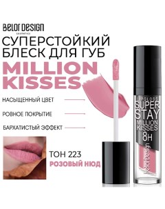 Блеск для губ суперстойкий Million kisses Belor design