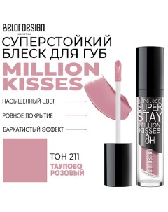 Блеск для губ суперстойкий Million kisses Belor design