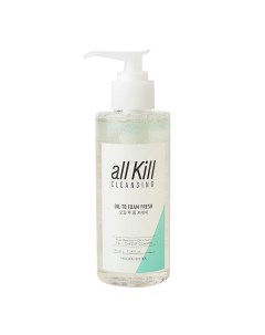 Очищающее гидрофильное масло-пенка освежающее All Kill Cleansing Oil To Foam Fresh Holika holika