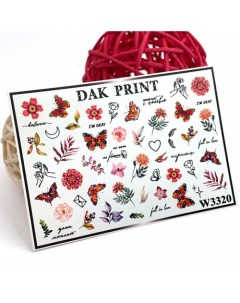 Слайдер-дизайн для ногтей W3320 Dak print