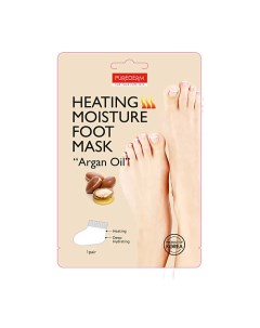 Маска для ног увлажняющая разогревающая с маслом Арганы Heating Moisture Foot Mask Argan Oil Purederm