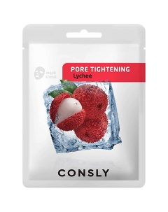 Маска тканевая сужающая поры с экстрактом личи Tissue Pore- Tightening Mask With Lychee Extract Consly