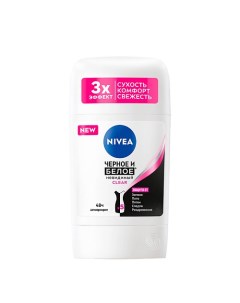 Дезодорант-антиперспирант стик "Черное и Белое" Невидимый Clear Nivea