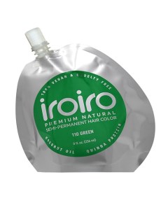 Семи-перманентный краситель для волос 110 GREEN Зеленый Iroiro