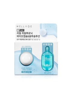 Сыворотка для лица с гиалуроновой кислотой, глубокое увлажнение Real Hyaluronic One day Kit 1.5 Wellage