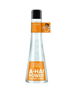 Тоник-пилинг для лица "AHA! POWER 5 ACIDS TONER" с AHA-кислотами для тонизирования кожи и осветления Professor skingood