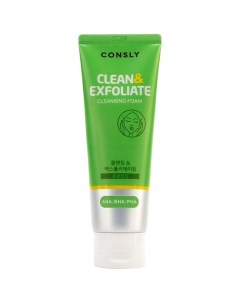 Пенка для умывания отшелушивающая с AHA BHA PHA кислотами Clean & Exfoliate Consly