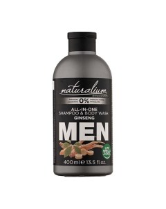 Гель для душа и шампунь для волос мужской Женьшень All-In-One Shampoo & Body Wash Ginseng Men Naturalium