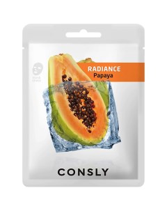 Маска тканевая выравнивающая тон кожи с экстрактом папайи Tissue Evening Skin Tone Mask With Papaya  Consly