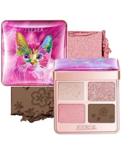 Тени для век Tipsy Kitty Eyeshadow Quad Zeesea