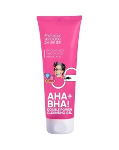 Гель для умывания лица "AHA+BHA! DOUBLE POWER CLEANSING GEL" с AHA- и BHA-кислотами Professor skingood