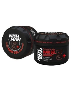 Гель для укладки волос HAIR GEL 5+ Gum Effect Ultra Hold 300.0 Nishman