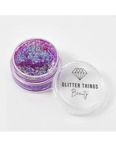 Глиттер Гель Блёстки для глаз лица и тела Фиолетовые Грезы Glitter things