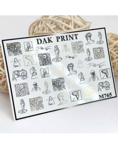 Слайдер дизайн для ногтей M765 Dak print