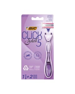 Женская бритва 5 лезвий Click 5 Soleil + 2 сменные кассеты 70.0 Bic