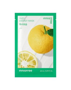 Маска для лица с юдзу для выравнивания тона кожи Squeeze Energy Innisfree