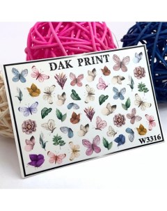 Слайдер-дизайн для ногтей W3316 Dak print