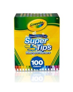 Смываемые фломастеры Super Tips Washable Markers 100 0 Crayola