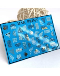 Слайдер дизайн для ногтей M735 Dak print