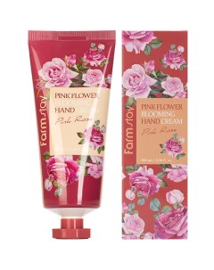 Крем для рук с экстрактом розы Pink Rose Pink Flower Blooming Hand Cream Farmstay