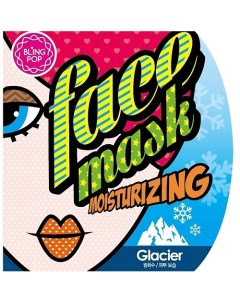 Маска для лица тканевая увлажняющая с талой ледниковой водой Moisturizing Bling pop