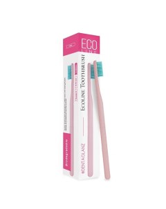 Зубная щетка Ecoline Toothbrush Pink #dentaglanz