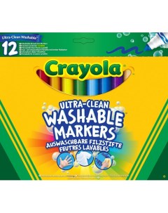 Смываемые фломастеры с широким пером Ultra Clean Broad Line Markers 12 0 Crayola