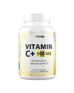 Витамин С в капсулах Vitamin C+ 500 mg 1win