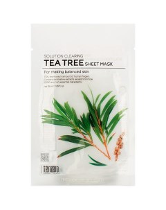 Маска для лица тканевая с экстрактом чайного дерева Solution Calming Tea Tree Sheet Mask Tenzero