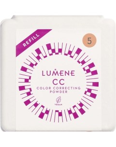 Компактная цветокорректирующая пудра CC Color Correcting, сменный блок Lumene