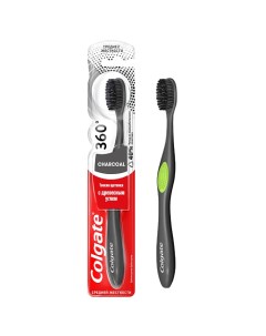 Зубная щетка 360 ДРЕВЕСНЫЙ УГОЛЬ средняя Colgate