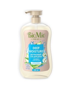 Натуральный гель для душа без запаха с гелем алоэ вера Deep Moisture Bio mio