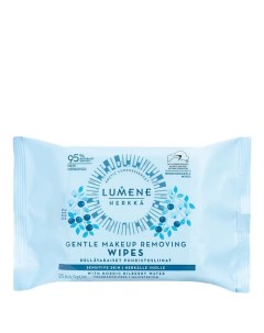 Деликатные влажные салфетки для снятия макияжа Gentle Makeup Removing Wipes 25.0 Lumene