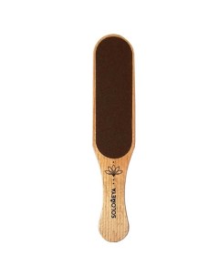 Широкая профессиональная деревянная педикюрная пилка черная Professional Wooden Wide Foot File black Solomeya