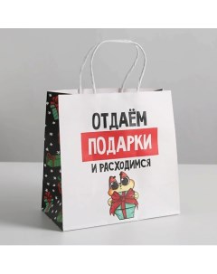 Пакет подарочный "Отдаём подарки" Дарите счастье